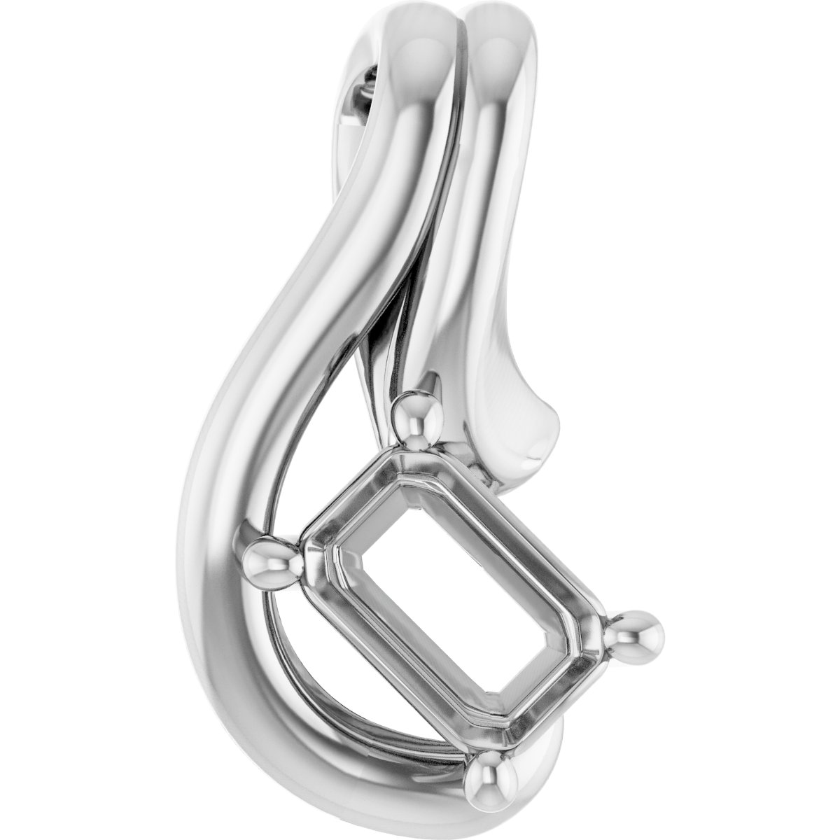 Solitaire Freeform Pendant