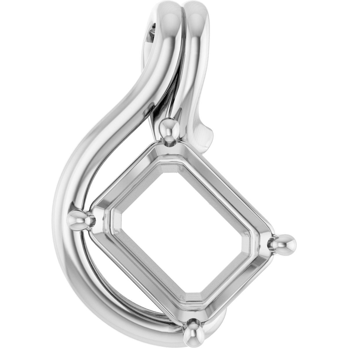 Solitaire Freeform Pendant