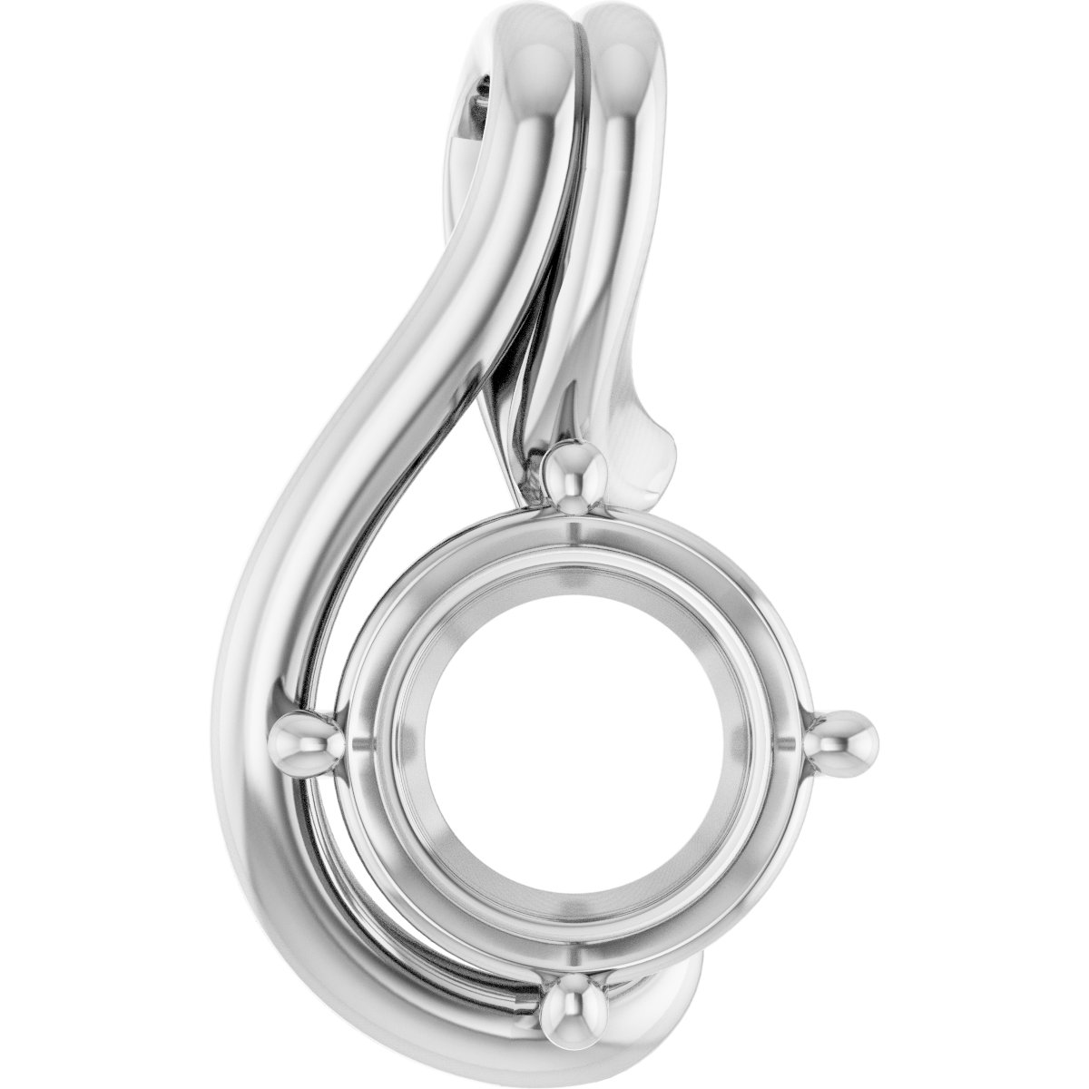 Solitaire Freeform Pendant
