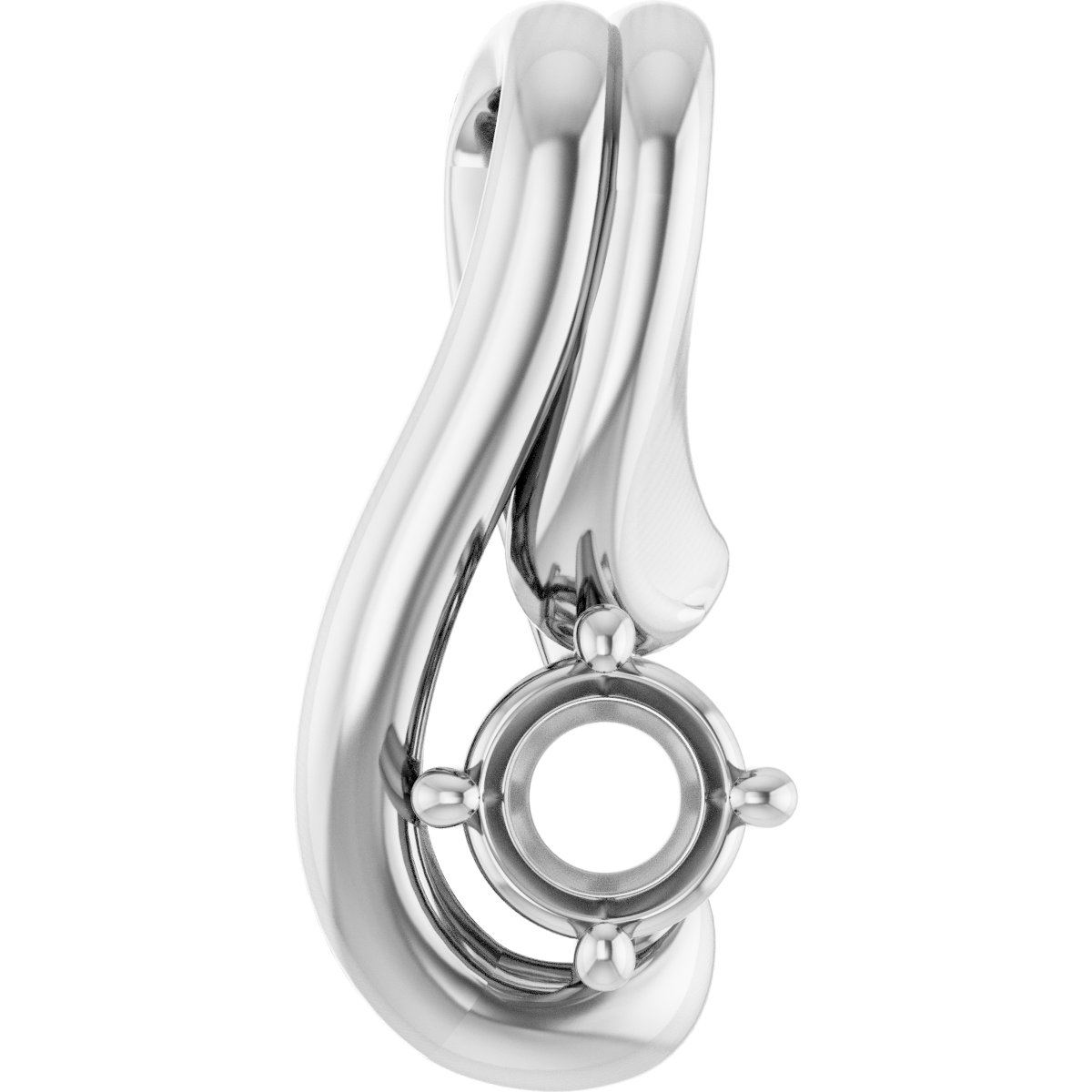 Solitaire Freeform Pendant