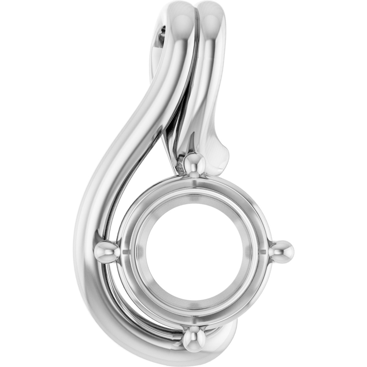 Solitaire Freeform Pendant