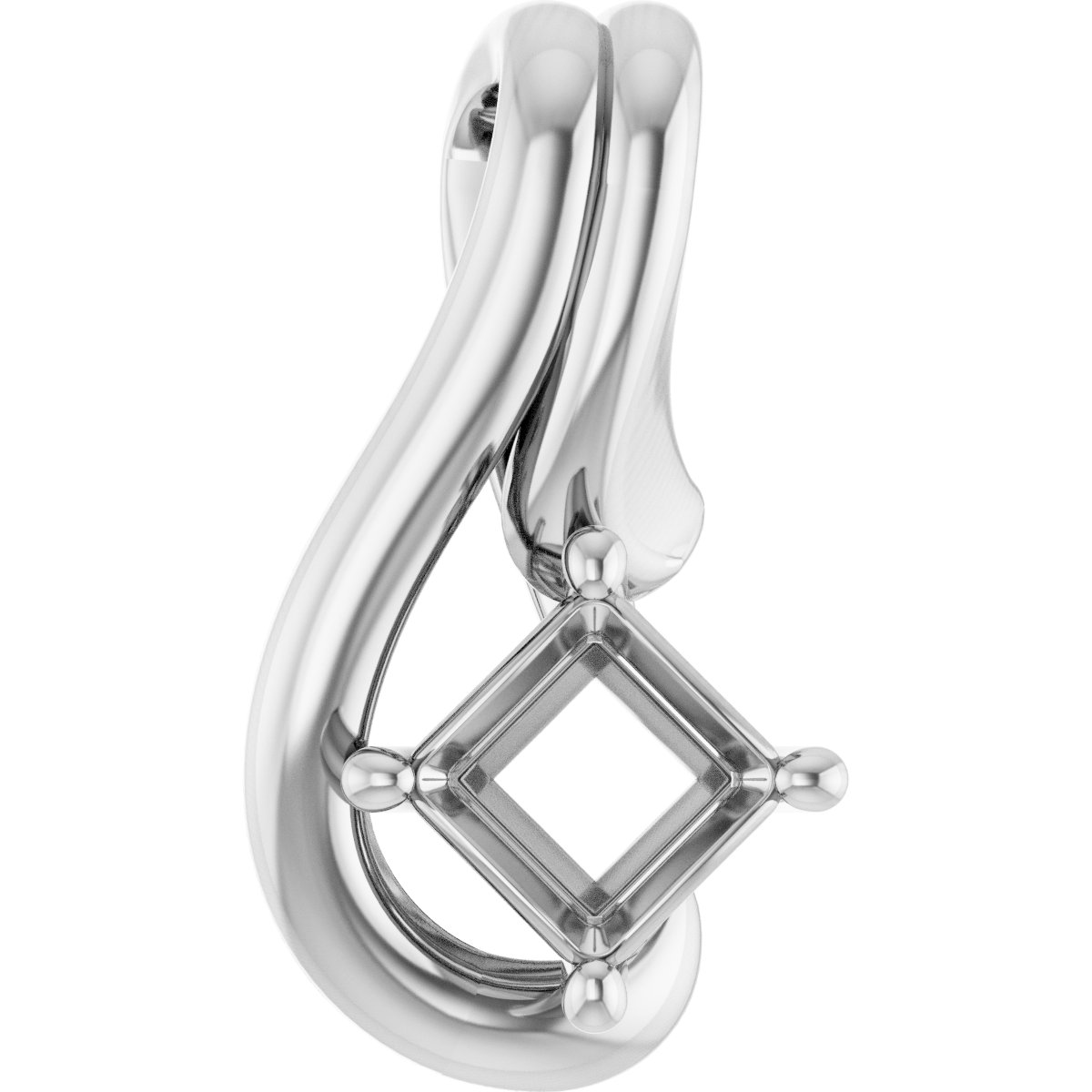 Solitaire Freeform Pendant