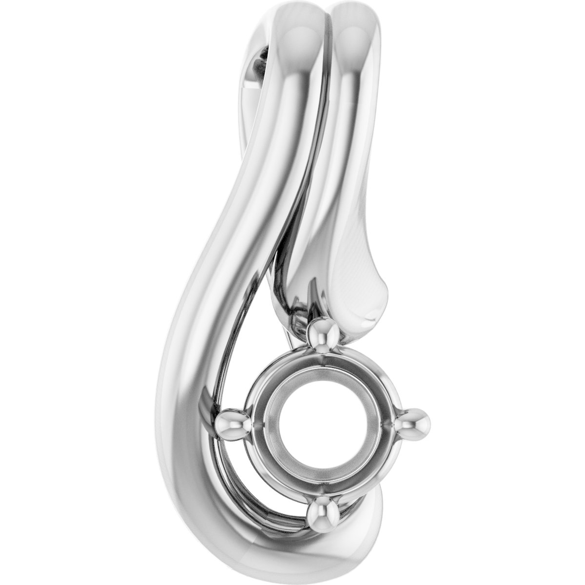 Solitaire Freeform Pendant