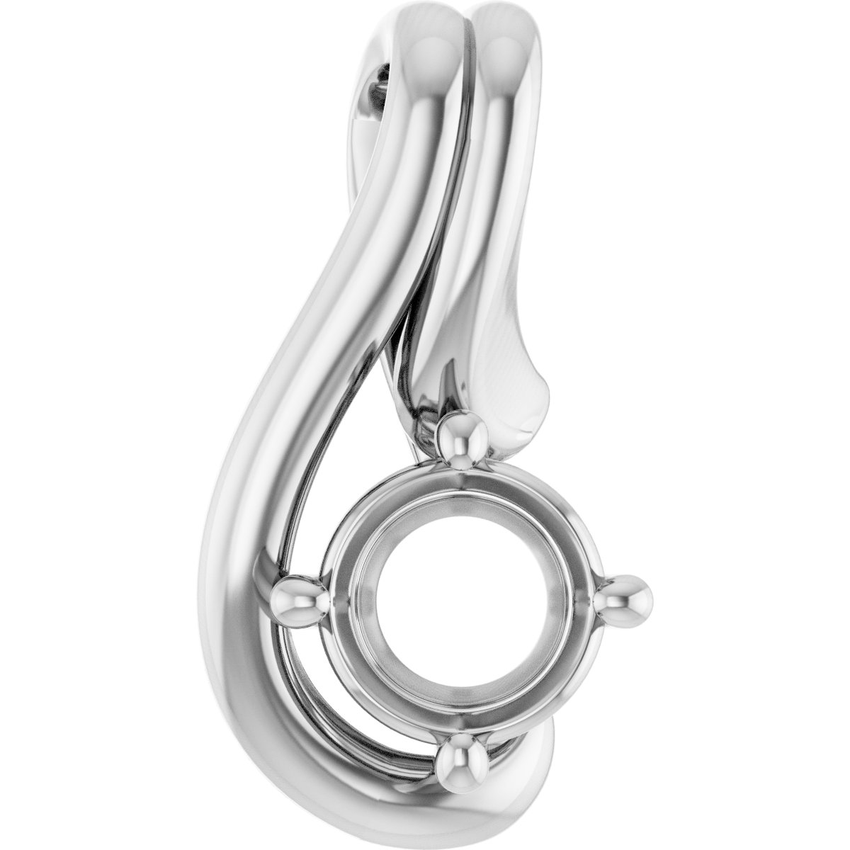 Solitaire Freeform Pendant
