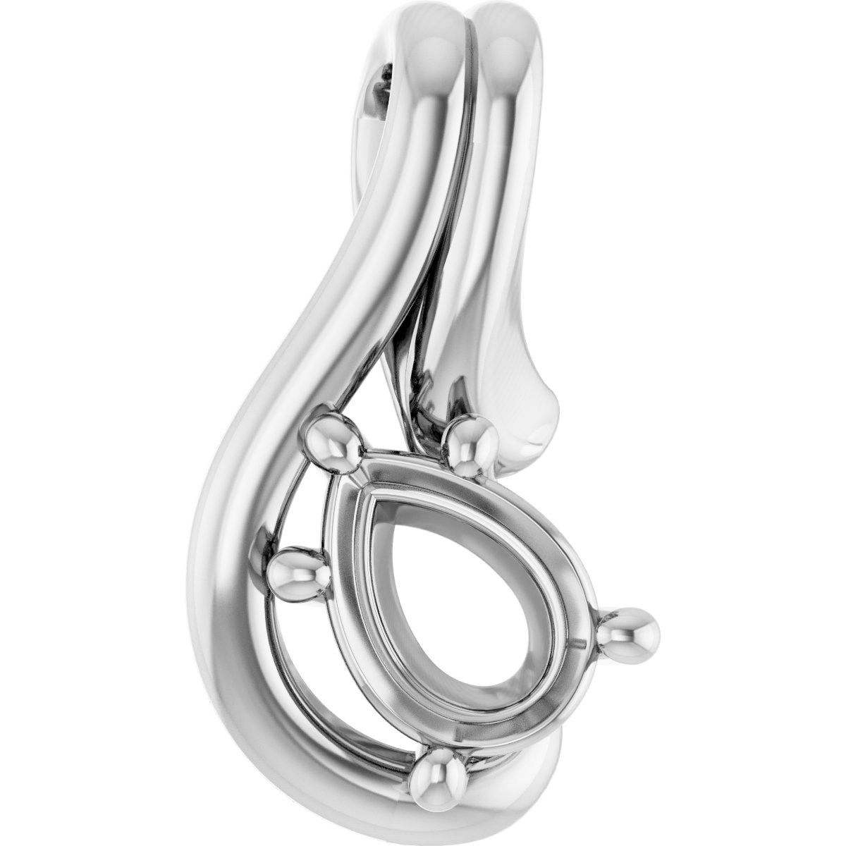 Solitaire Freeform Pendant