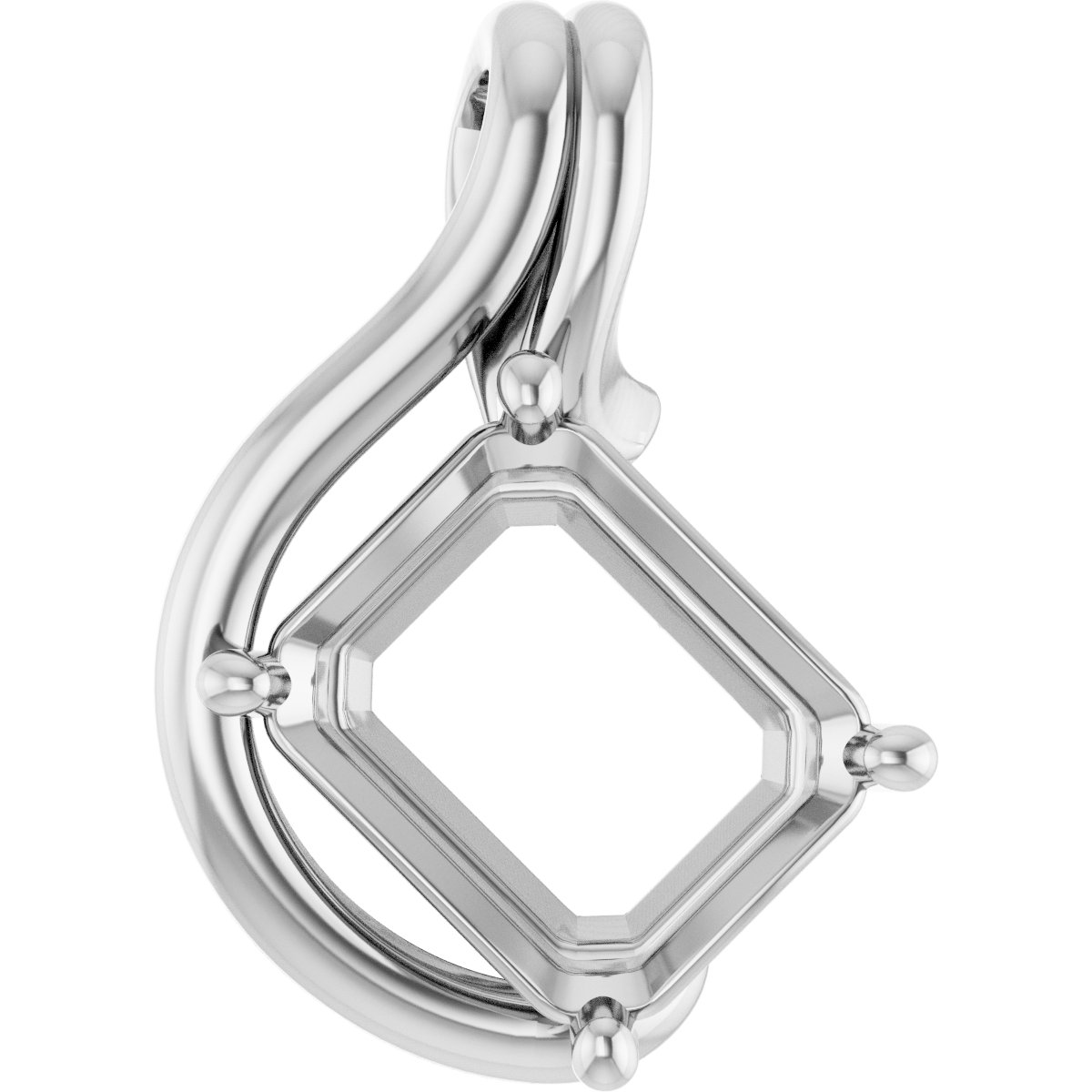 Solitaire Freeform Pendant