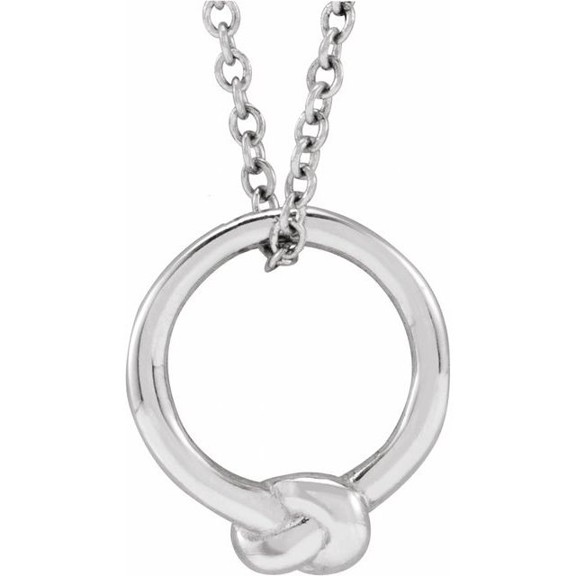 Sterling Silver Circle Knot 18