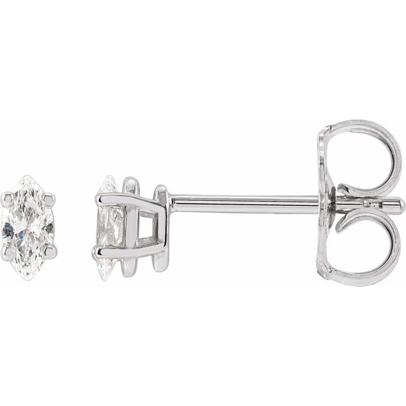 Marquise 4-Prong Lightweight Stud Earrings