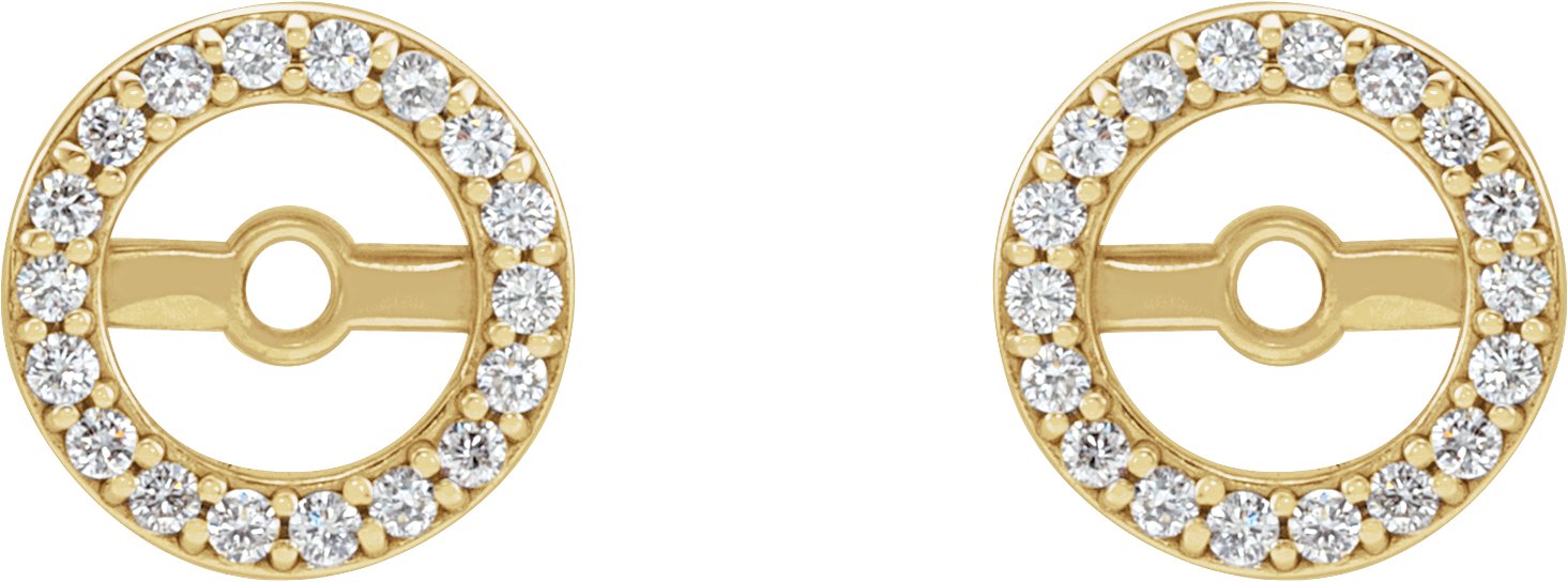 14K Yellow .08 CTW Natural Diamond Earring Jackets with 4.6 mm ID