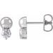14K White 1/3 CTW Natural Diamond Bead Earrings