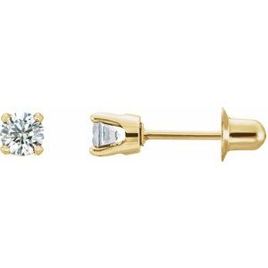 14K Yellow 1/5 CTW Natural Diamond Earrings