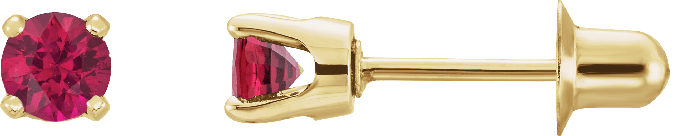 ruby july birthstone stud earrings