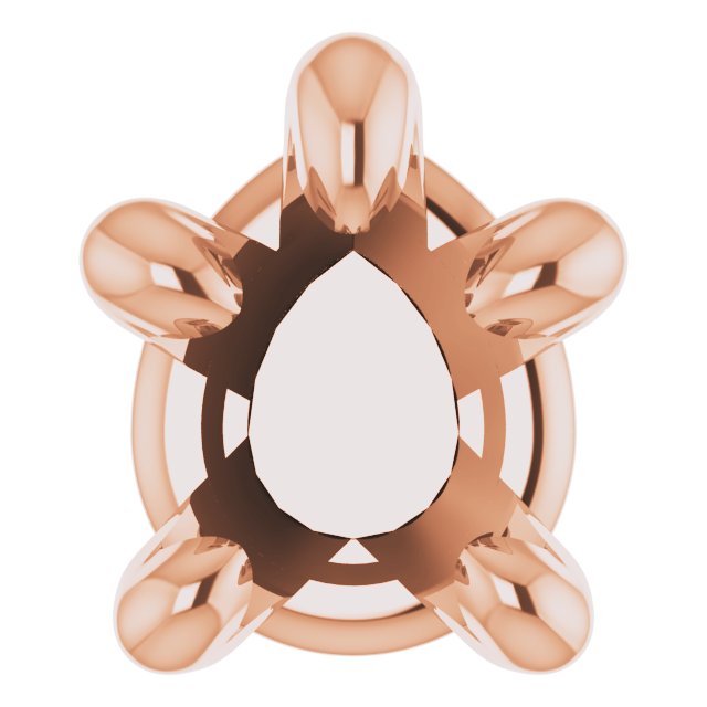 Pre-Notched Claw-Prong Earring Setting