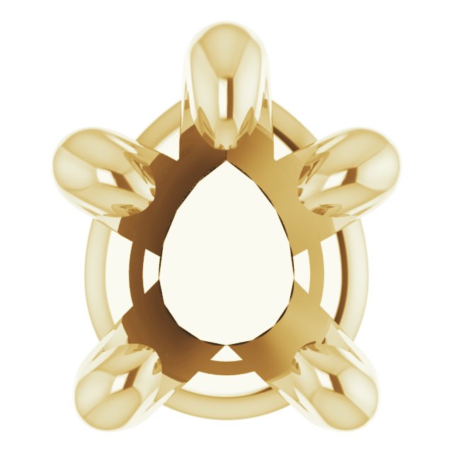 Pre-Notched Claw-Prong Earring Setting