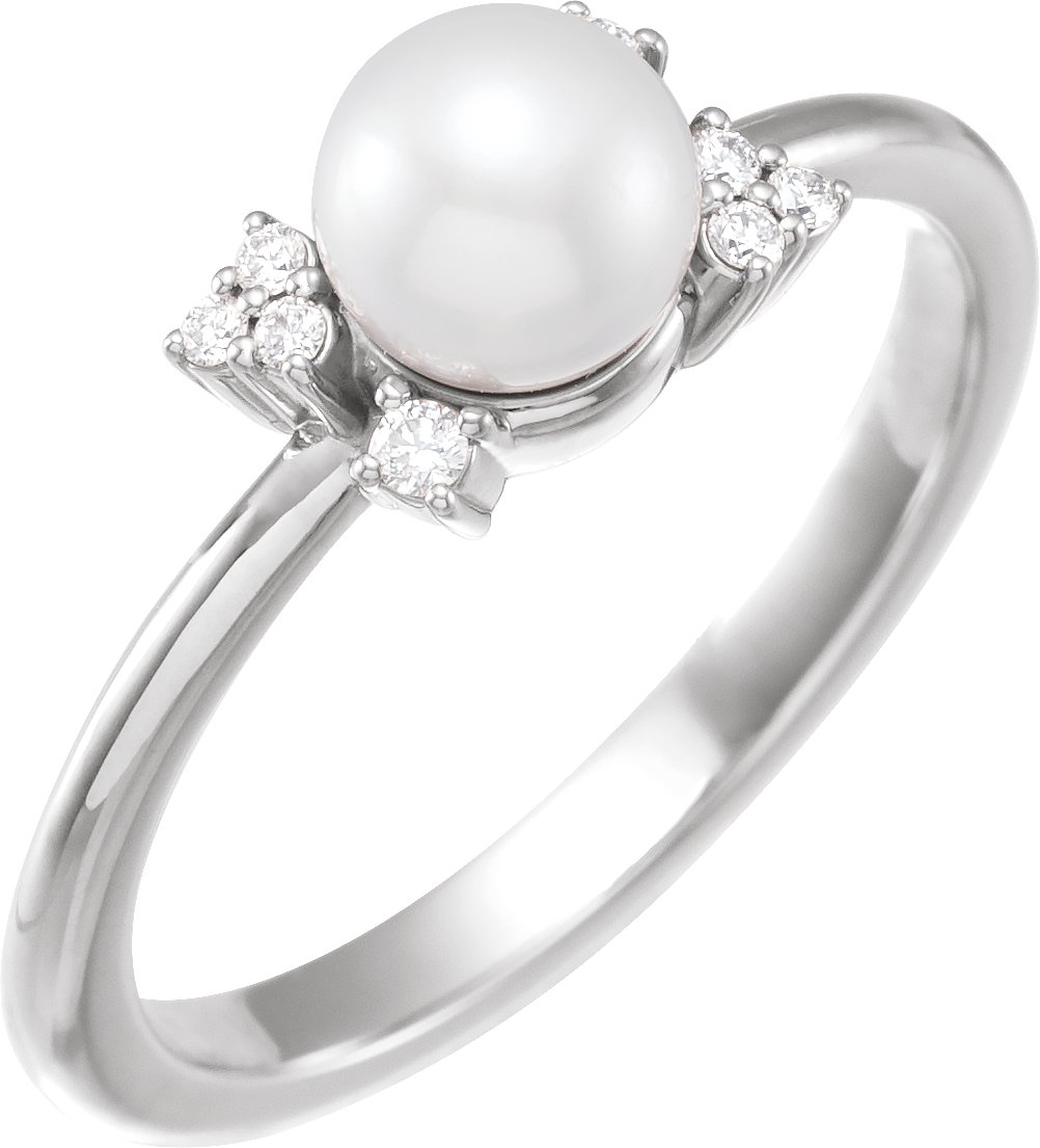 Accented Pearl Ring