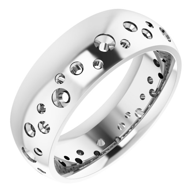 Accented Comfort-Fit Half Round Band