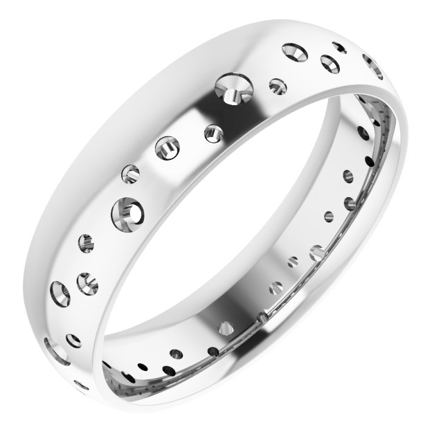 Accented Comfort-Fit Half Round Band