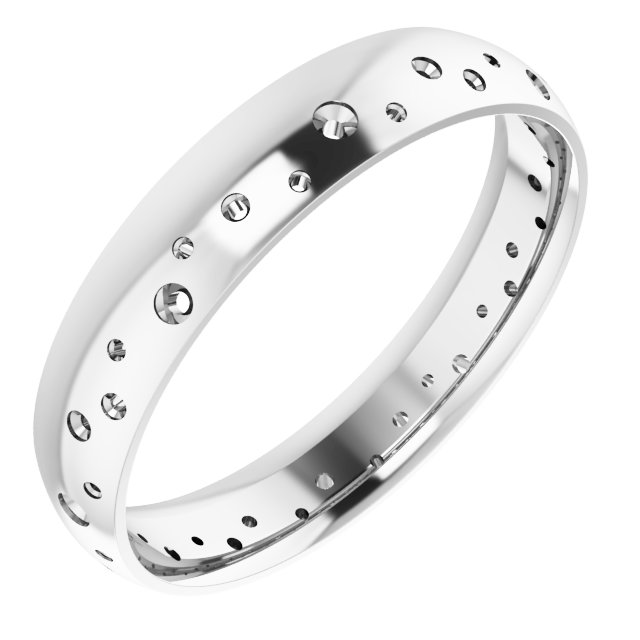 Accented Comfort-Fit Half Round Band