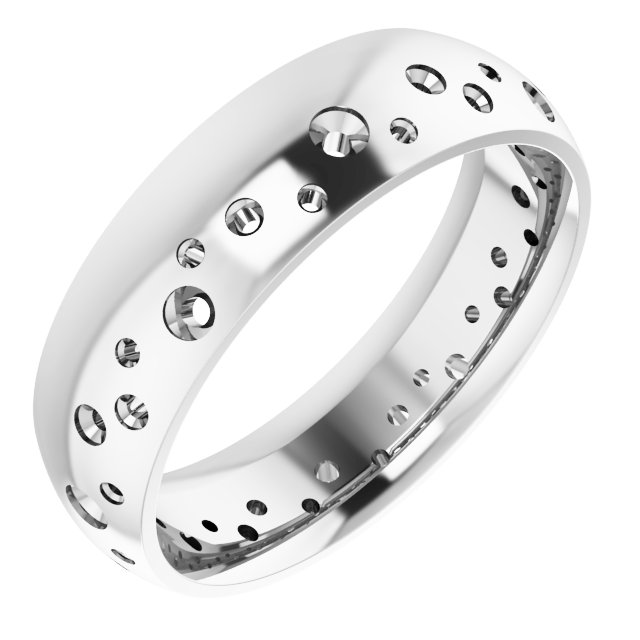 Accented Comfort-Fit Half Round Band