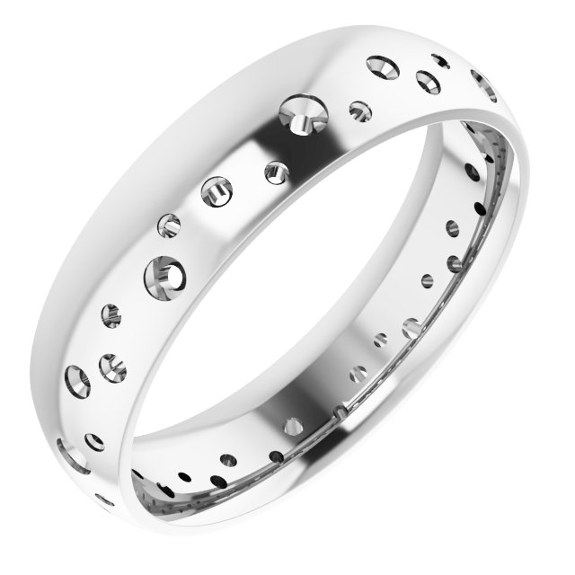 Accented Comfort-Fit Half Round Band