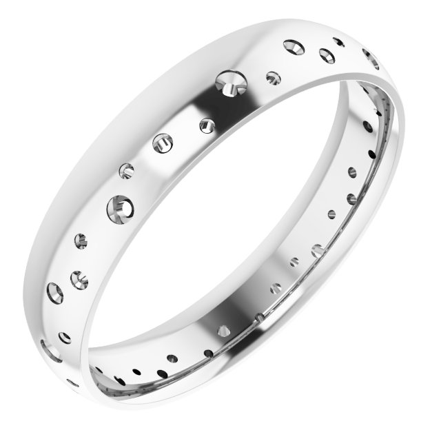 Accented Comfort-Fit Half Round Band