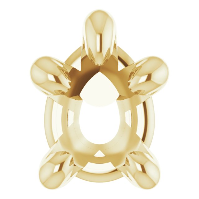 Pre-Notched Claw-Prong Earring Setting