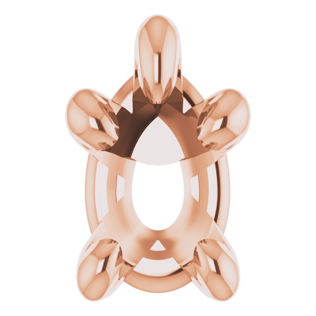 Pre-Notched Claw-Prong Earring Setting