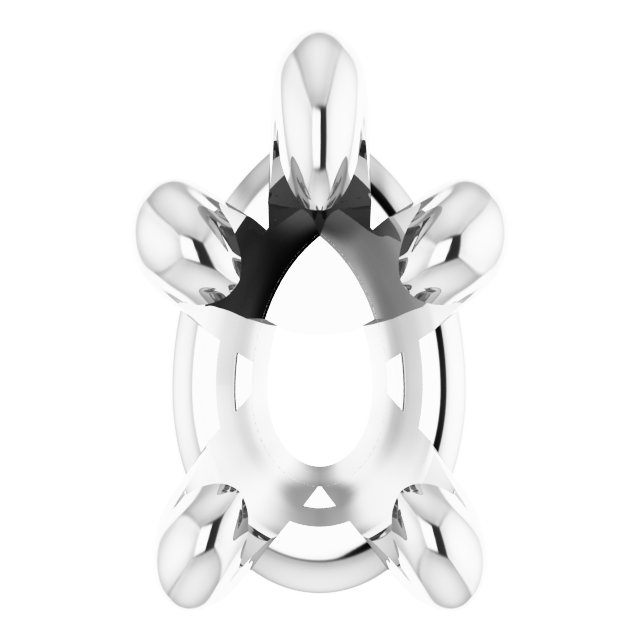 Pre-Notched Claw-Prong Earring Setting