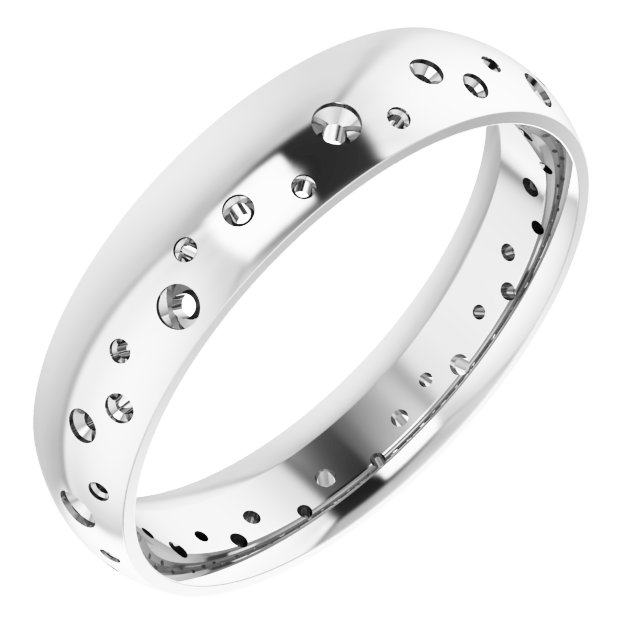Accented Comfort-Fit Half Round Band