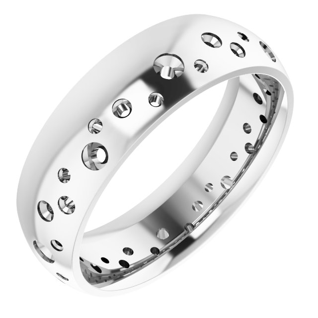 Accented Comfort-Fit Half Round Band