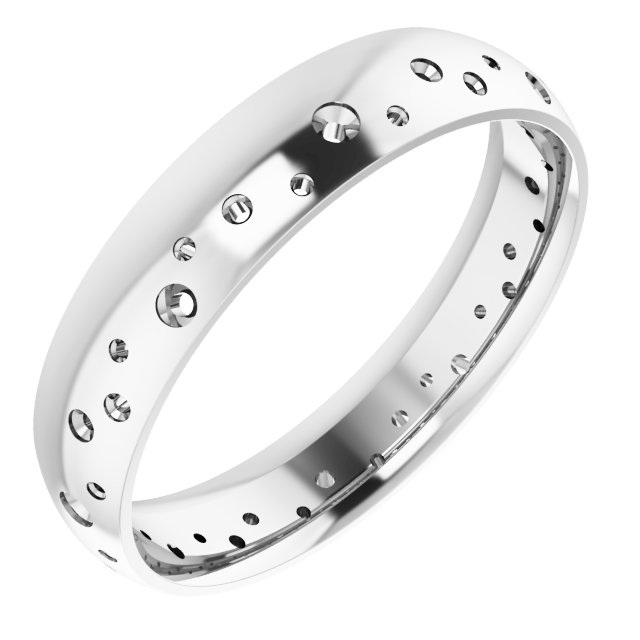 Accented Comfort-Fit Half Round Band