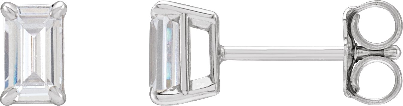 14K White 1 1/2 CTW  Lab-Grown Diamond Earrings