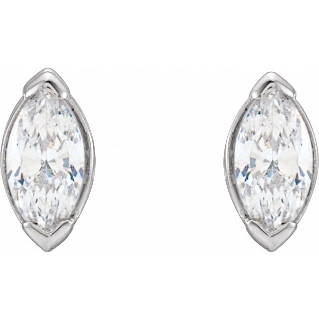 14K White 1/3 CTW Lab-Grown Diamond Stud Earrings