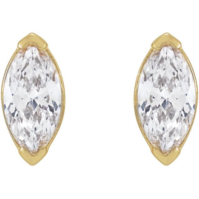 14K Yellow 1/2 CTW Lab-Grown Diamond Stud Earrings