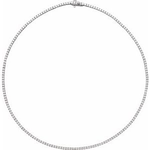14K White 5 7/8 CTW Lab-Grown Diamond 16" Necklace