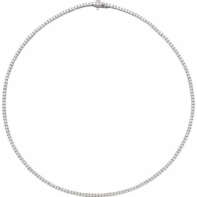14K White 5 3/4 CTW Natural Diamond 16" Necklace