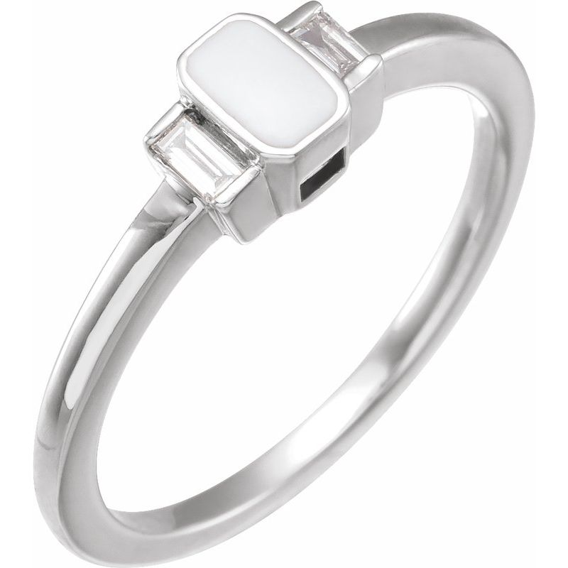 Accented Enamel Ring