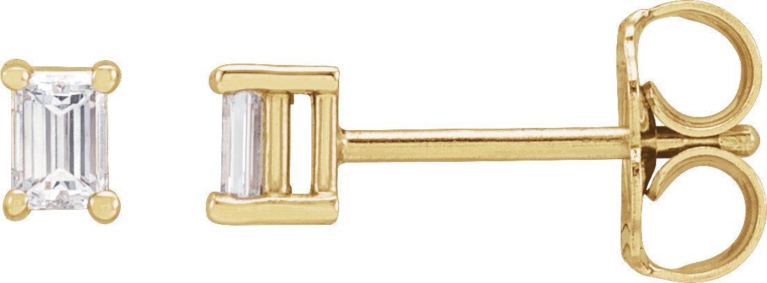 14K Yellow 1/6 CTW Lab-Grown Diamond Stud Earrings