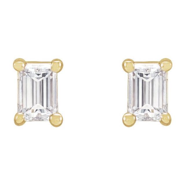 14K Yellow 1/8 CTW Natural Diamond Stud Earrings