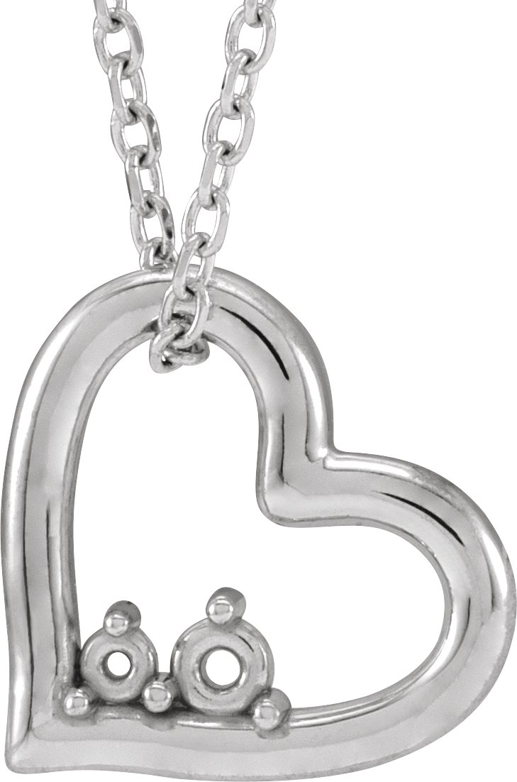 Heart Necklace or Slide Pendant