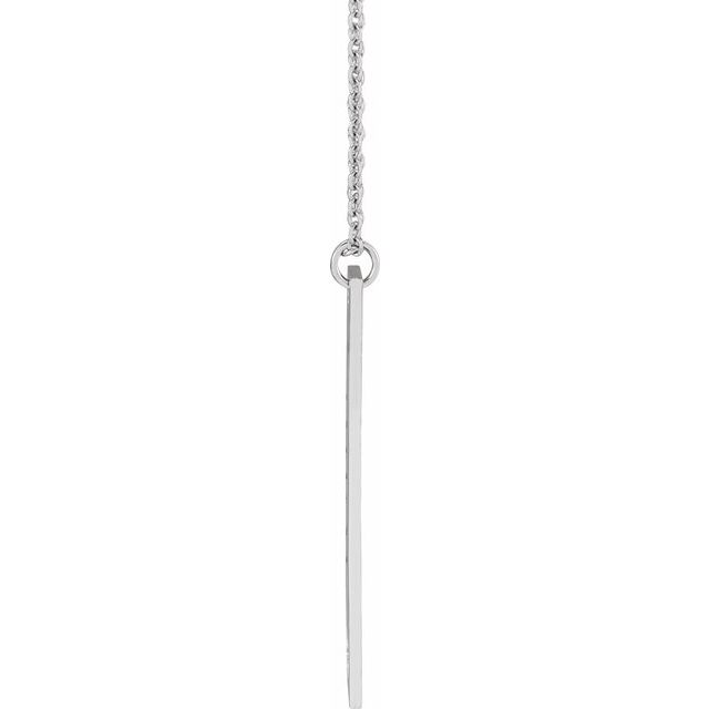 Sterling Silver Engravable Bar 16-18 Necklace