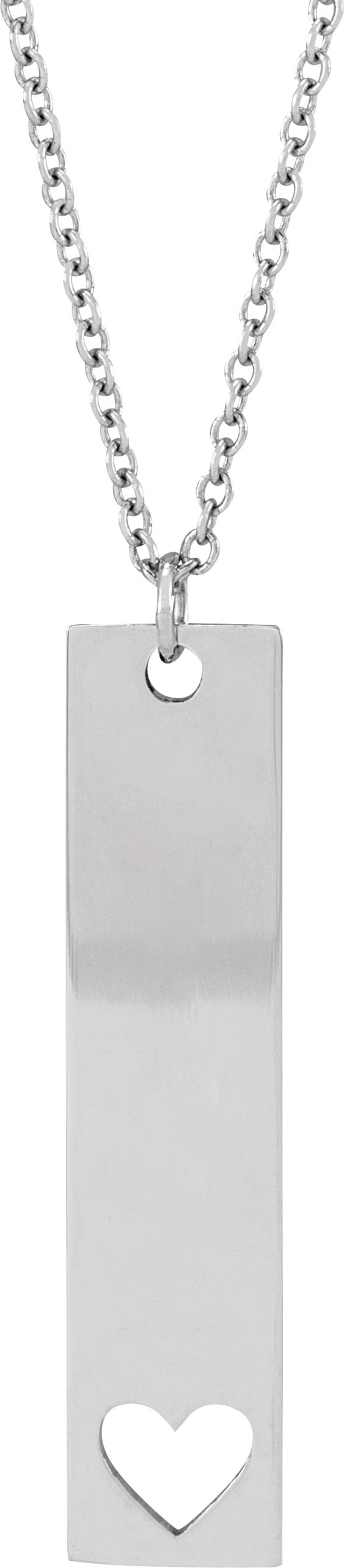 Sterling Silver Engravable Bar 16-18