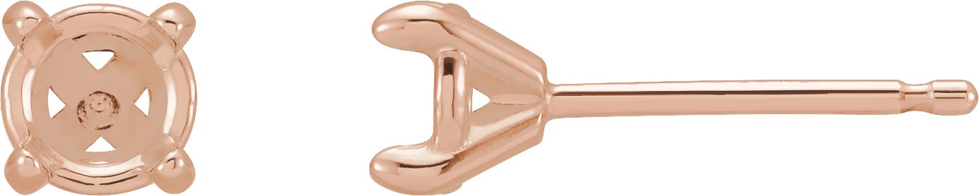 Round 4-Prong Cocktail-Style Claw Stud Earrings