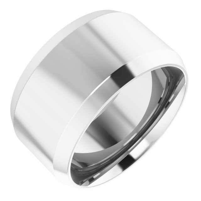 Beveled-Edge Comfort-Fit Flat Band