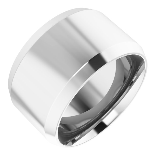 Beveled-Edge Comfort-Fit Flat Band