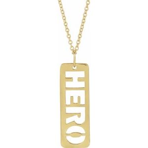 14K Yellow Hero 16-18" Necklace
