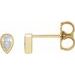 14K Yellow 1/10 CT Natural Diamond Micro Bezel-Set Earring