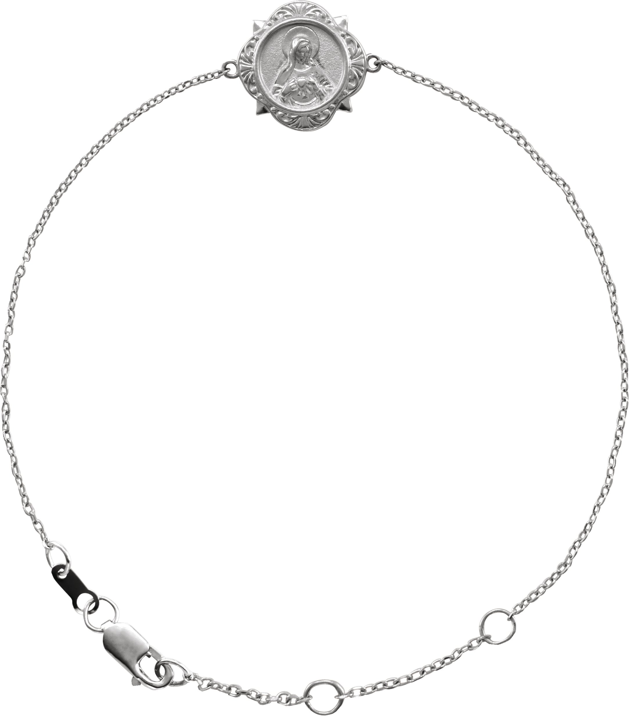 Sterling Silver Miraculous Mary Bracelet