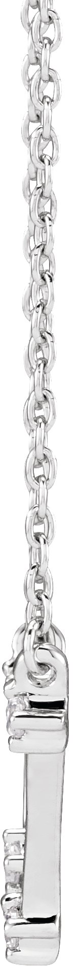 14K White 1/10 CTW Natural Diamond Aquarius 16-18 Necklace