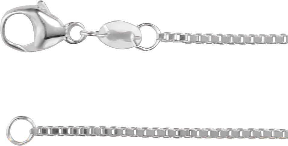 1 mm Diamond-Cut Box Chain – Sterling Silver